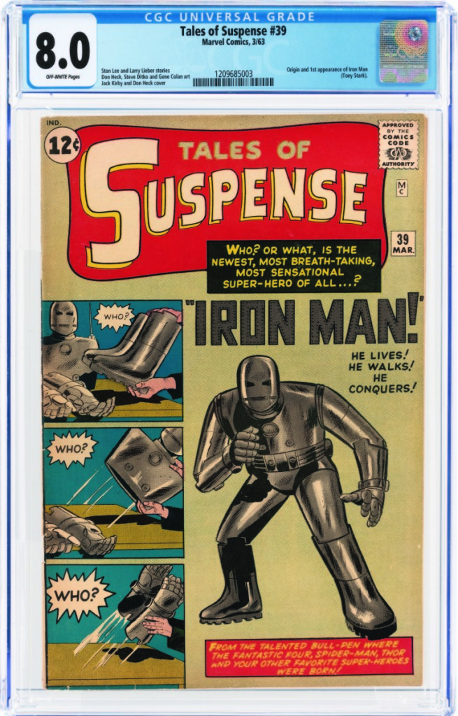 Marvel Comics fans zeroed in on Tales Of Suspense #39 from March 1963, which contained the origin story and first appearance of Iron Man and found a new home at $26,609.