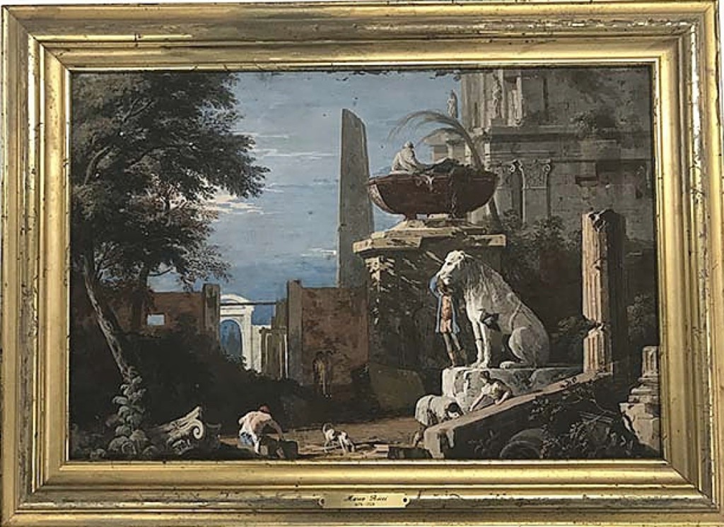 One of two works by Venetian painter Marco Ricci (1679-1729) that were among the sale’s top selling highlights, this tempera on board classical composition fetched $26,400, more than six times its high estimate.