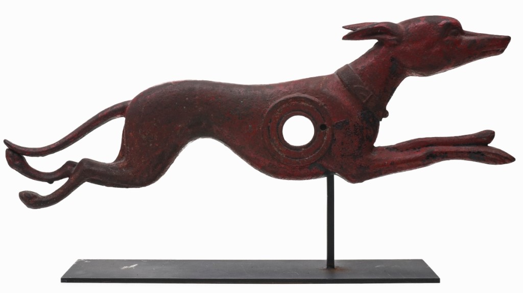 This whippet dog was the highest result from Kansas maker C.W. Parker at $19,210. He would typically be seen in pursuit of a rabbit target. It featured its original paint and measured 26¾ inches long.
