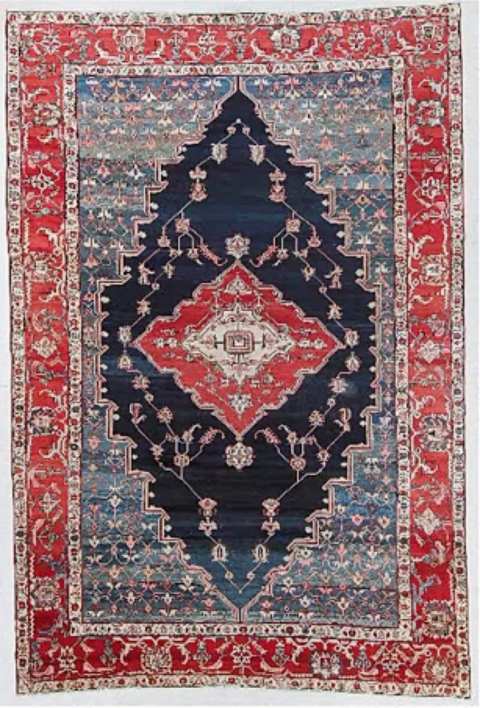 Late Nineteenth Century Bakshaish rug, Persia, from a private Utah collection, 11 feet 5 inches by 17 feet 3 inches, was bid to $12,800.