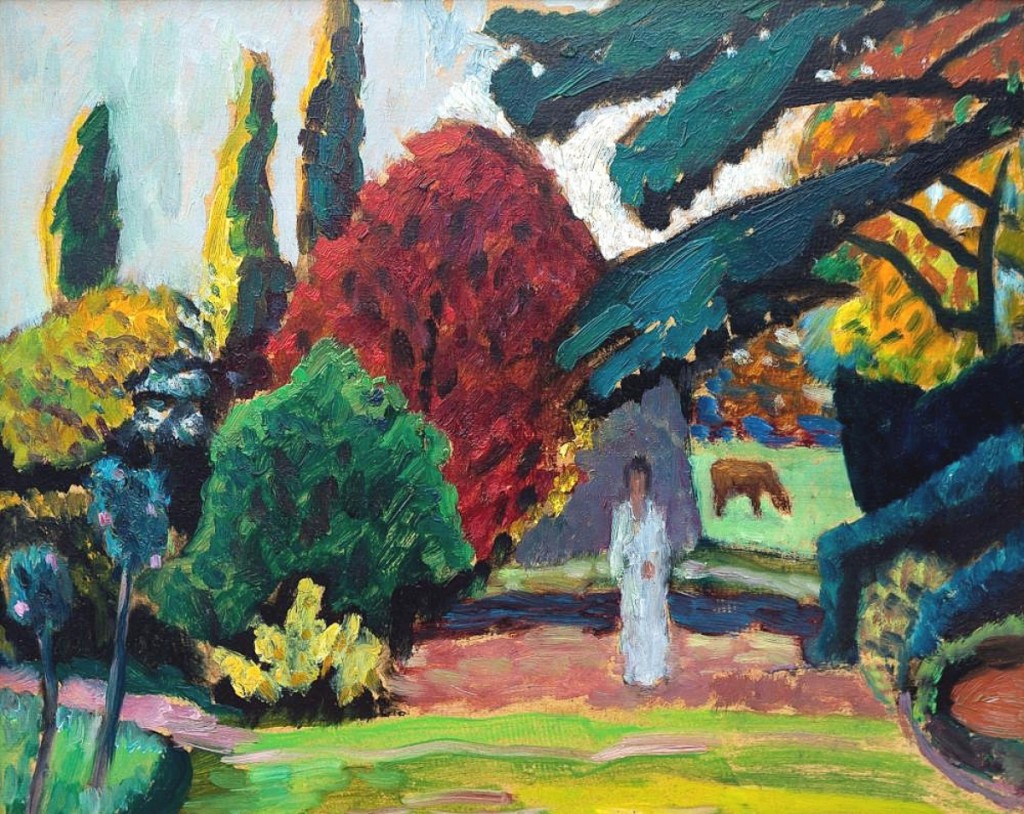 An international buyer, bidding by phone, acquired “Dame im Park, Mariahalde” by Gabriele Münter (German, 1877-1962) for $270,000; it was one of two works by the artist in the sale ($150/250,000).