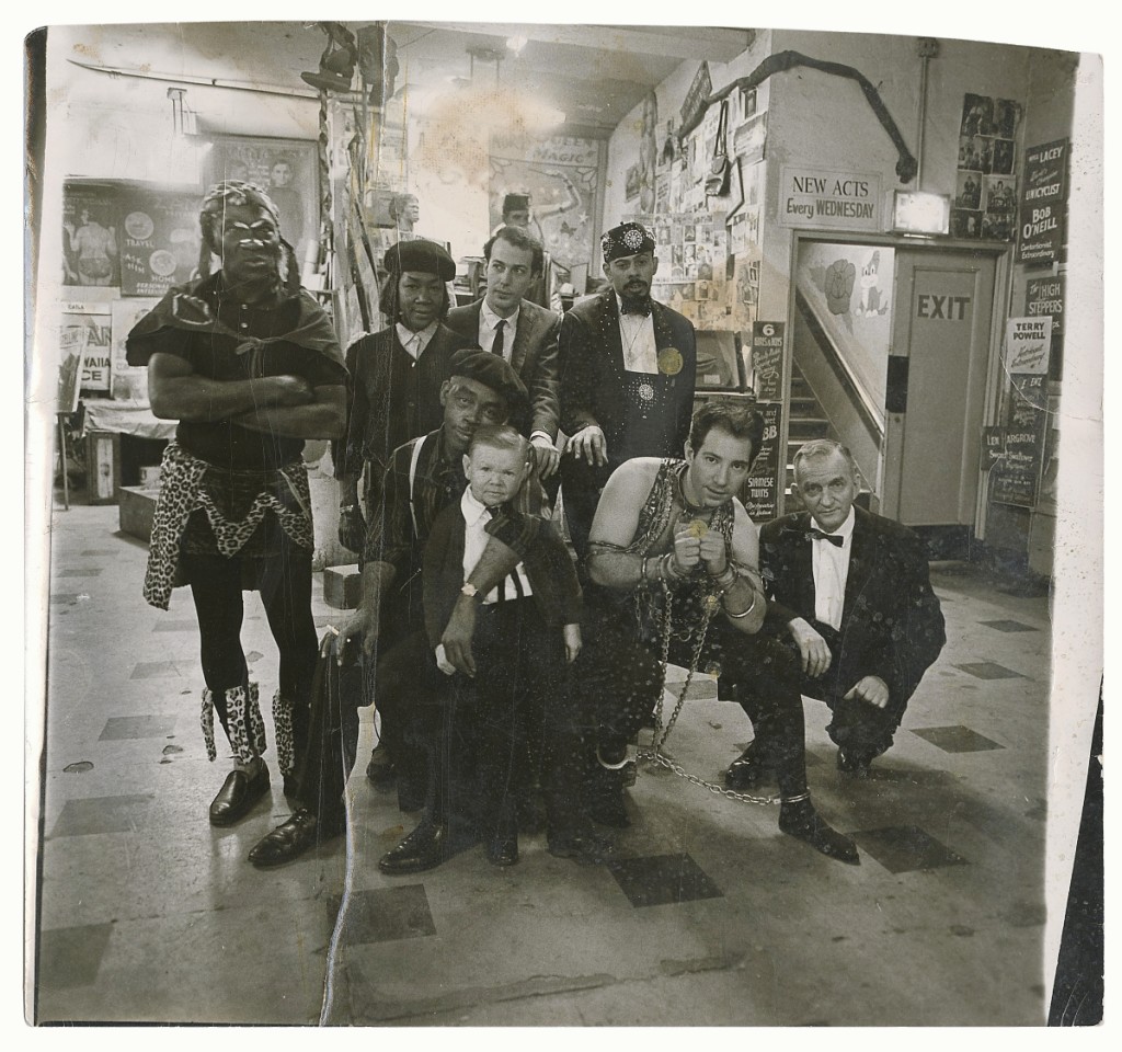 American photographer Diane Arbus (1923-1971) whose body of work strove to normalize marginalized groups and individuals, took this original “Group Portrait at Huber’s Museum,” circa 1965, depicting a number of such performers, gathered family-like, which sold for $12,000.