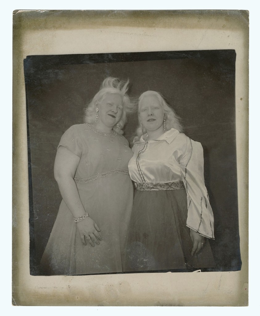 “Albino Sword Swallower and Her Sister,” a gelatin silver print photograph by Diane Arbus featuring performer Sandra Reed and her sister Doreen, fetched $6,000.