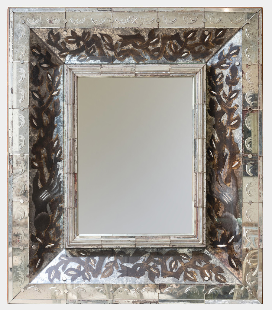 French Art Deco Verre Églomisé Mirror 2