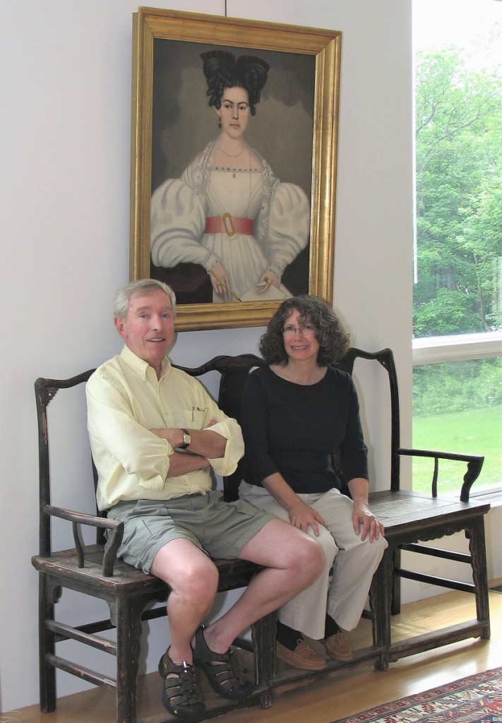 Inspired by their mutual appreciation of the architecture of Richard Meier, Peter and Joan designed and built a house in Newbury, Mass. They furnished the structure, completed in 2003, with their eclectic personal collection.