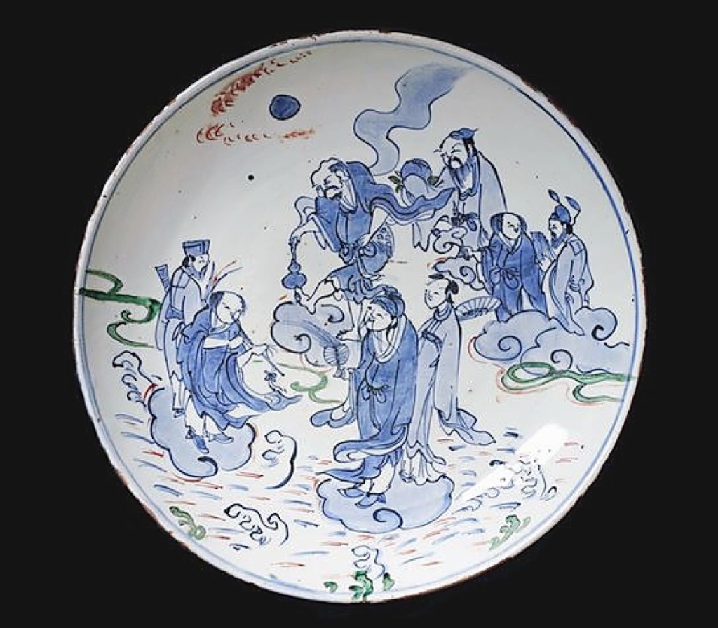 Kosometsuke dish with the eight immortals, late Ming dynasty, early Seventeenth Century. Kaikodo LLC, New York City.