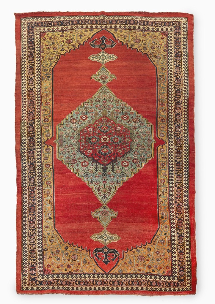 “That was a really stunning carpet,” Laney said of this nearly 8-by-17-foot Bidjar carpet from the first quarter of the Twentieth Century that outperformed expectations. It brought $9,375 from an American trade buyer bidding online ($ ,000).