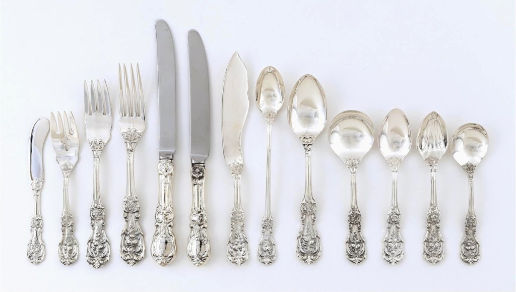 This Reed & Barton “Francis I” sterling assembled flatware service commanded $5,313.