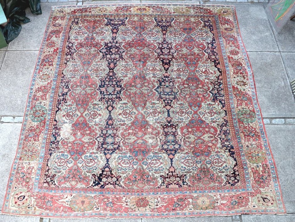 Bidders took a liking to this Oriental carpet, which measured 15 feet 6 inches by 14 feet 2 inches. It sold for $7,440
