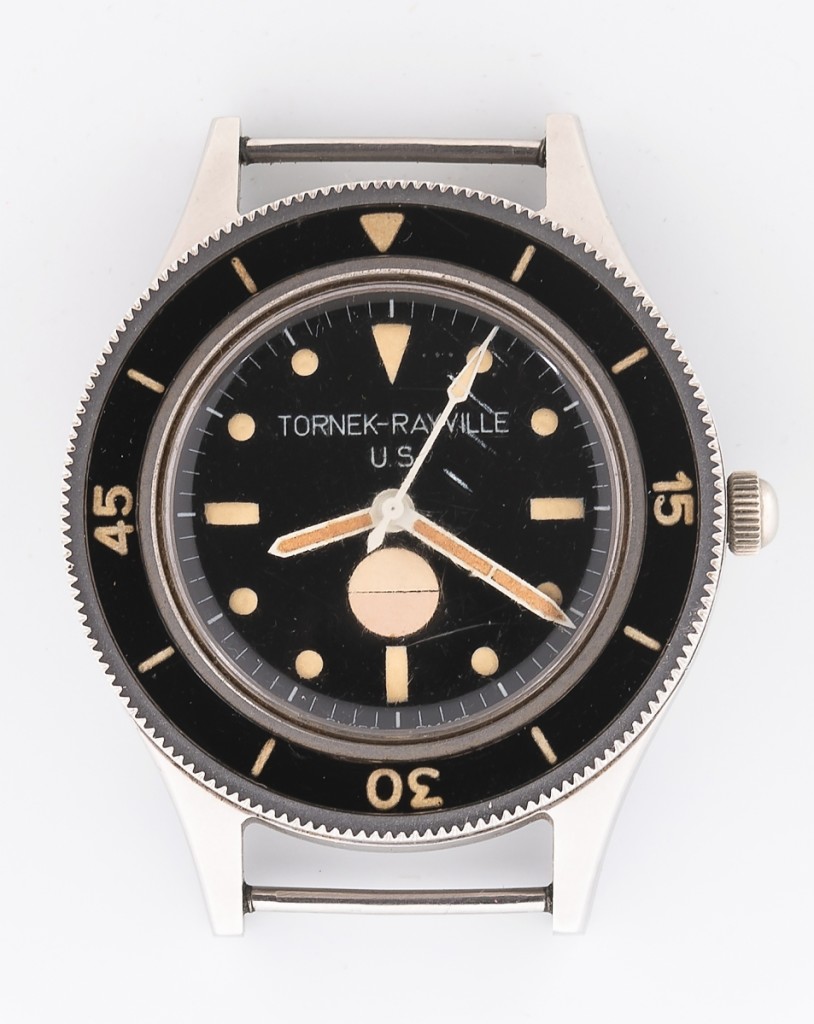 Taking the sale’s top lot was this Tornek-Rayville TR-900 dive watch that brought $75,000. Circa 1964, these were produced for the US Navy Underwater Demolition Team, now known as the Navy SEALs. This example was given to the consignor by his father, a retired US Army veteran.