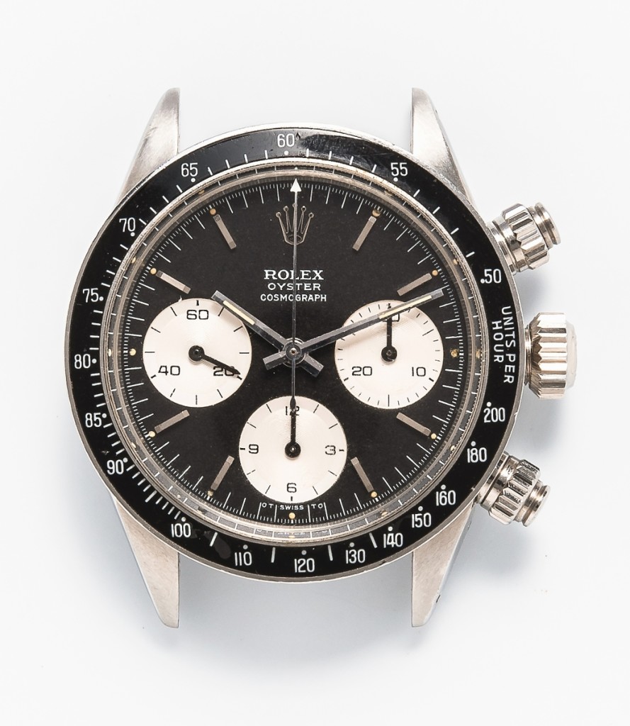 The top Rolex of the sale was this single-owner Daytona Cosmograph with a Sigma dial and stainless steel case that brought $62,500. “That performed as it should,” Dowling said. “Buyers increasingly want one-owner watches with a good, clear provenance.”