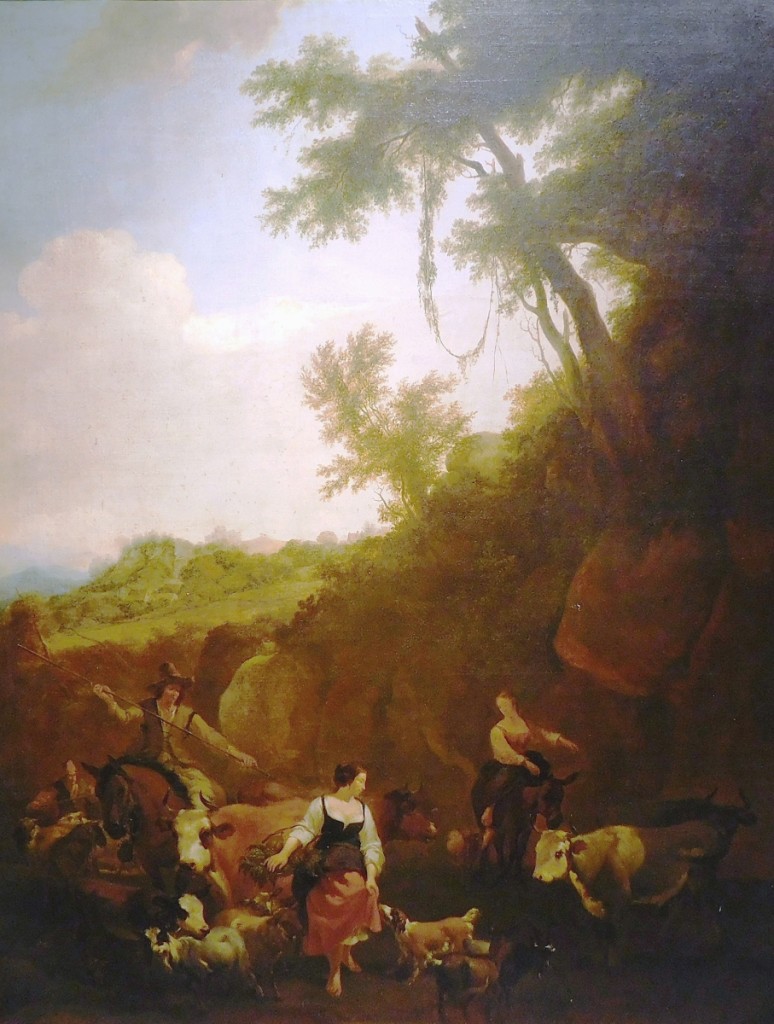 Leading the sale was this early Continental oil, a pastoral scene with shepherd attributed to the workshop of Nicholaes P. Berchem (1620-1683), which sold for $8,400.