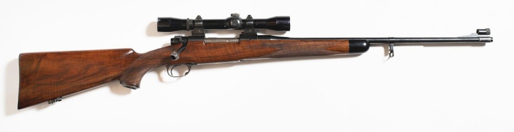 Absentee bids are often outbid but not in the case of this Griffin & Howe 1961 Winchester model 70 caliber rifle that had provenance to both Robert Farwell Chatfield-Taylor and William Ruger Sr. It sold for $7,200 to a private collector who had left an absentee bid. Described in the catalog as “stunning,” the firearm was the highest-selling example of 30 in the sale ($4/7,000).