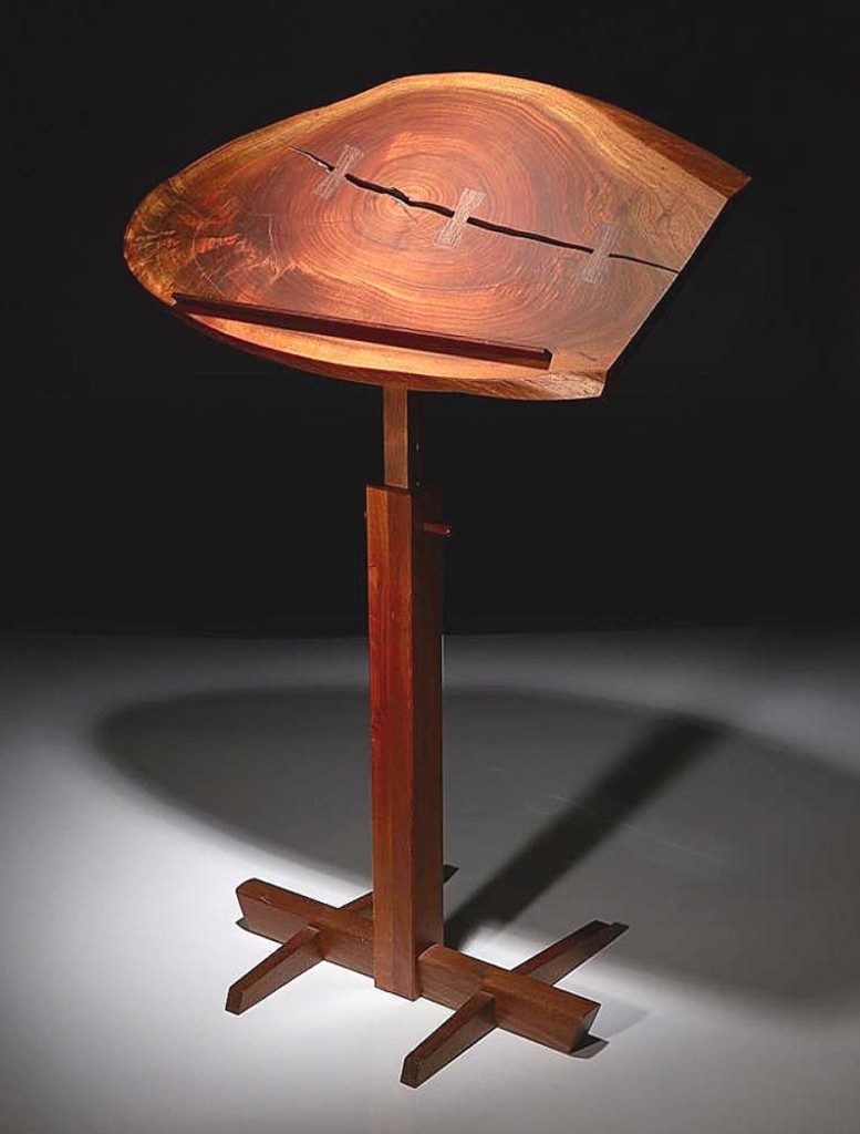 Not many music stands were made by George Nakashima, this 1990 example was commissioned from the maker and sat next to the consignor’s piano. In American walnut and rosewood, it sold for $18,750.