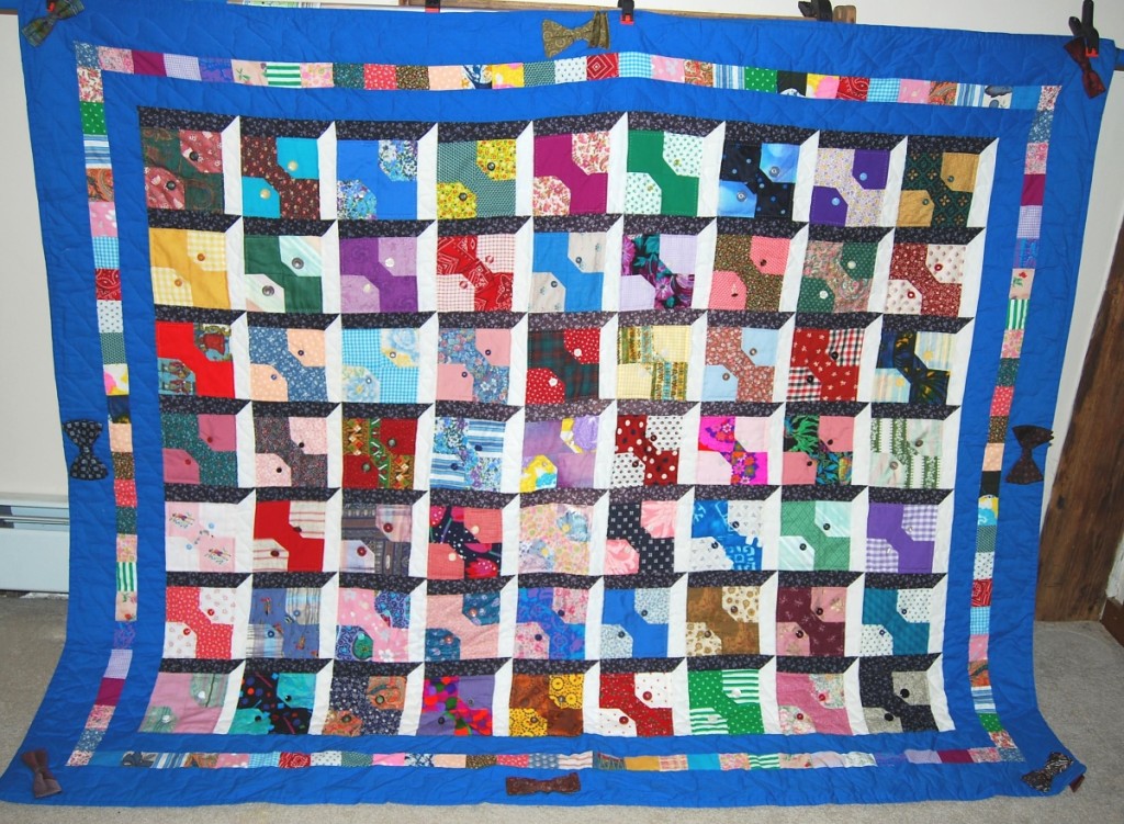 “That style of quilt is unique to New England, and it had great color and visuals,” Beard said. Madden’s handmade “Buttons and Bows” quilt led the sale. It sold to a local collector who had known Madden for $427 ($70/150).
