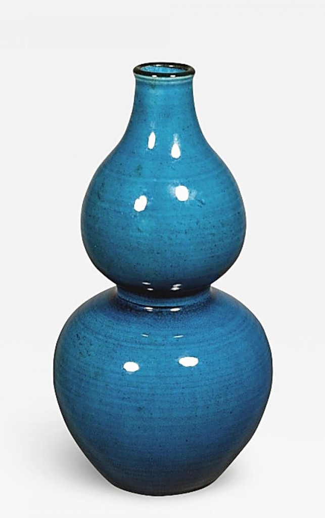 Provenance is increasingly important when selling Chinese works of art and this mid-Eighteenth Century turquoise glazed porcelain double-gourd shaped vase had been in the collections of Walter Bareiss, who had collected African and Asian art in the mid-Twentieth Century; and Samuel T. Peters, who had been an early Twentieth Century collector of Chinese art that donated many works from his collection to the Metropolitan Museum of Art. Ralph M. Chait Galleries, New York City, was offering the vase for $26,000.