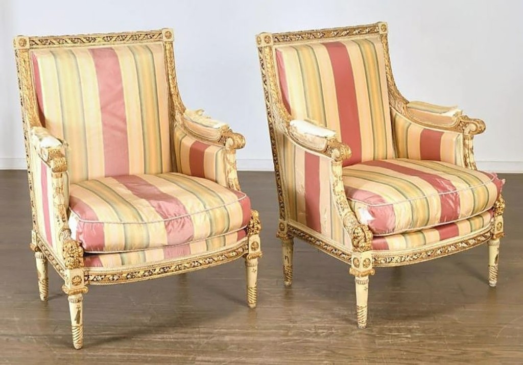 From the collection of Seema Boesky came this pair of Nineteenth Century Empire painted and gilt bergère chairs. The duo sold for $18,750. The auction house had a number of interested parties who wanted to see every square inch of these on the Zoom preview calls — they ultimately sold to a New York City dealer.