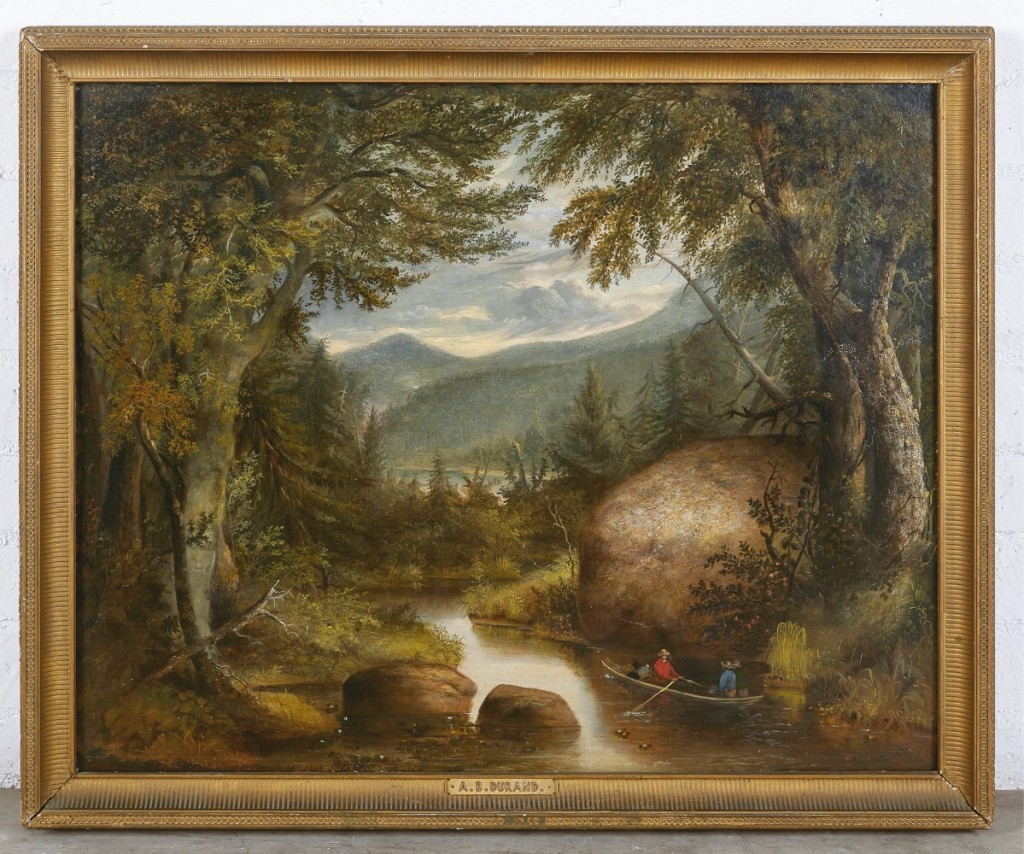 “That was a very evocative landscape. Lots of people in New York and New England still want to have these early images of where they live,” Ward said of this Nineteenth Century Hudson River landscape, which brought the third highest price in the sale and sold to a collector in New York for $5,500 ($3/5,000).