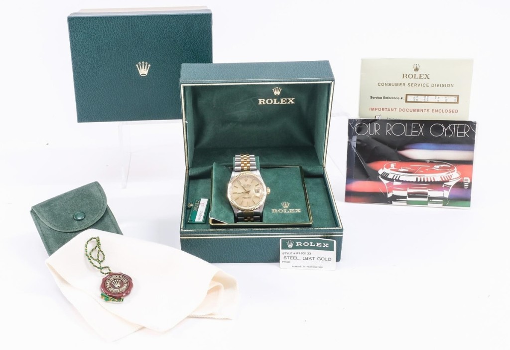 “Auctions work. You get two people excited about something and it fetches a great price. That brought better than retail,” Brechlin said of this men’s Rolex Datejust wristwatch that was accompanied by all of its original factory documentation and sold to a local buyer bidding in the room for $7,080 ($5/7,000).