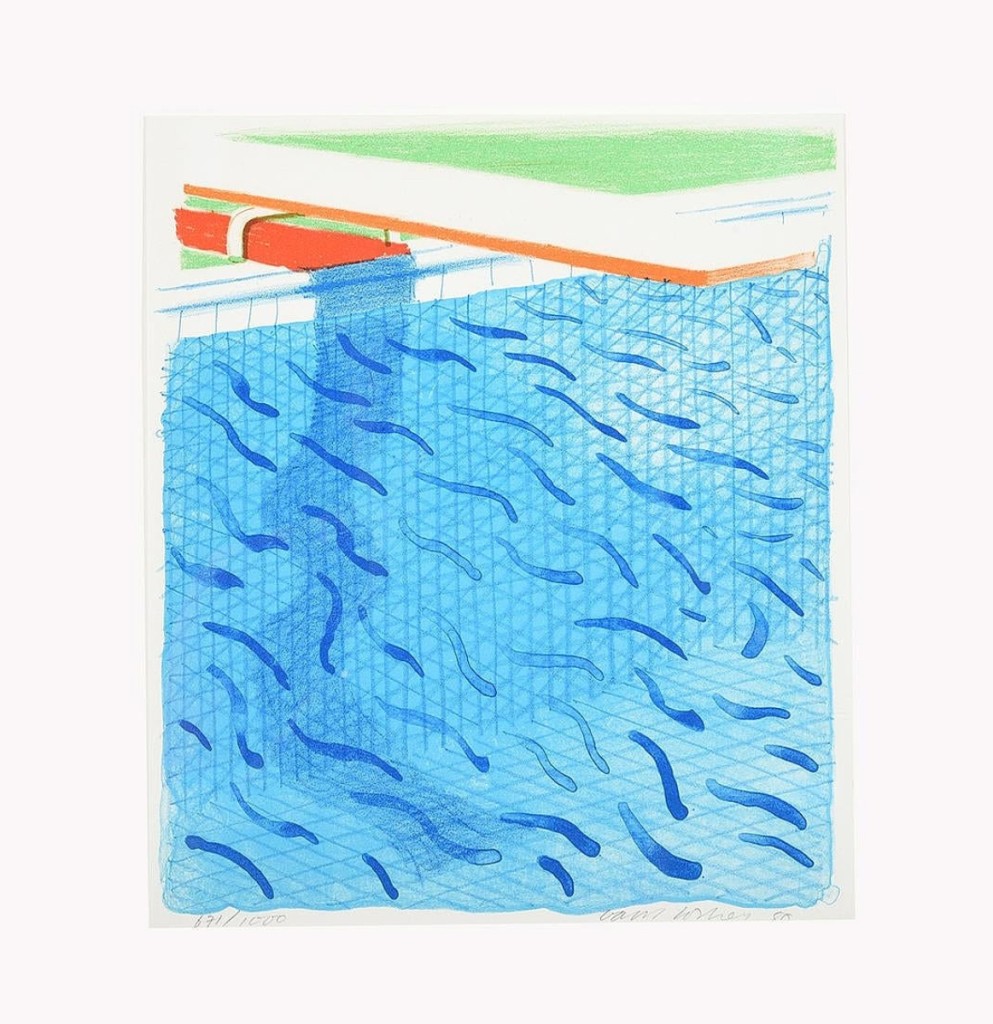 Bringing the top price for fine art and selling to a buyer in England for $49,200 was David Hockney’s lithograph in colors titled “Pool Made with Paper and Blue ink” ($20/30,000).