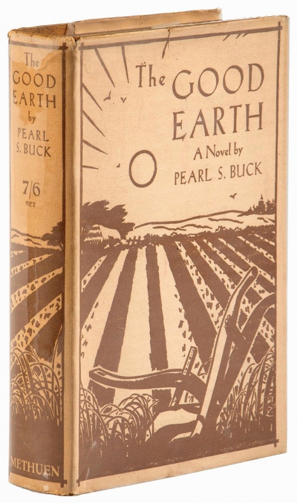 The Good Earth, Pearl Buck’s 1932 Pulitzer Prize winner in dust jacket, first edition, first state, sold for $5,100.