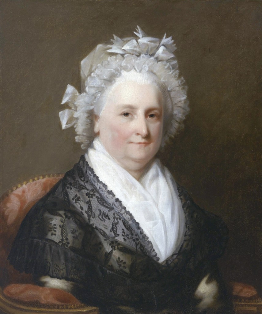 “Martha Washington,” unidentified artist, after Gilbert Stuart, circa 1800-05, oil on canvas, National Portrait Gallery, Smithsonian Institution.