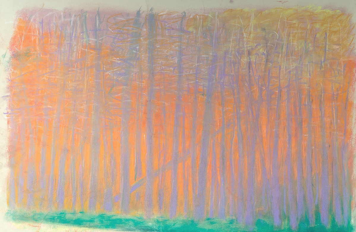 Among several works by Wolf Kahn offered in this sale, “Green Tree Screen,” a pastel, brought the highest price, beating its high estimate to finish at $33,020. Framed and signed lower center, the 30-by-44-inch woodsy abstract had been acquired directly from artist from a New York City private collector.