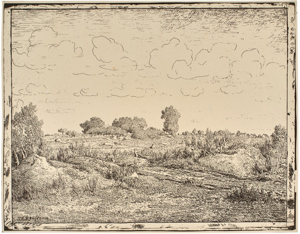 Théodore Rousseau (French, 1812-1867), “The Plain at Plante-à-Biau (La plaine de la Plante à Biau),” 1862, printed 1921.