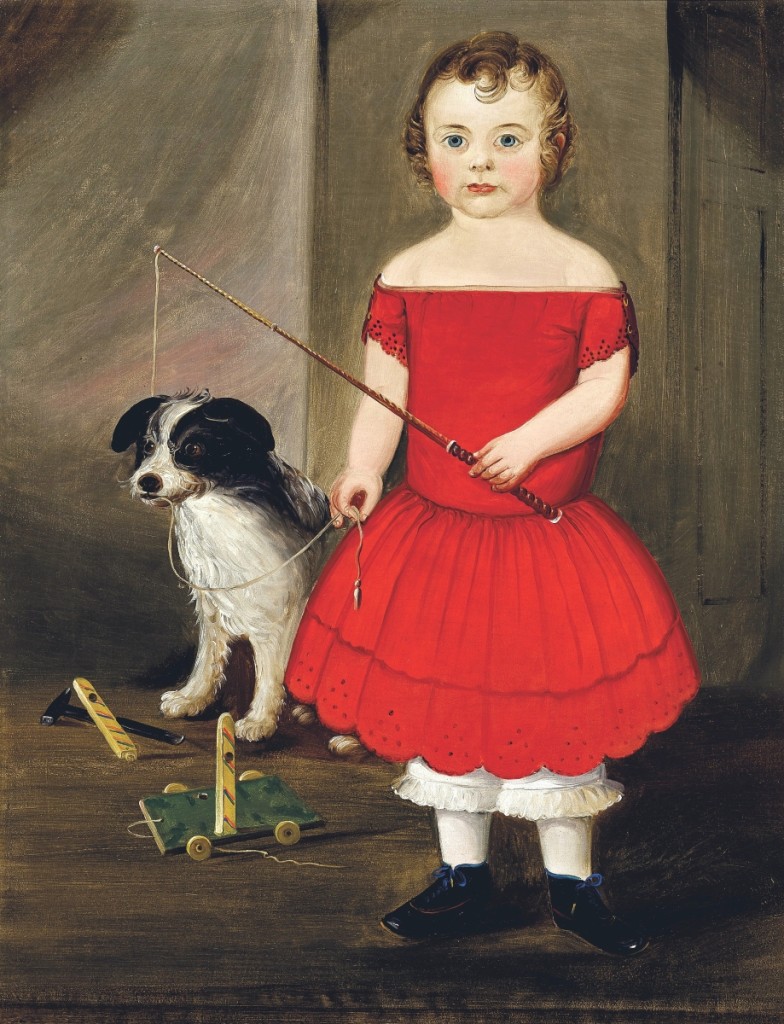 A descendant of the sitter — William Henry Liscomb — consigned William Matthew Prior’s portrait of Liscomb as a boy depicted with his dog and toys. The painting was fresh to the market and included an exhibition at the Fine Arts Museums of San Francisco in 1986-87. It sold within estimate for $47,500 ($40/60,000).