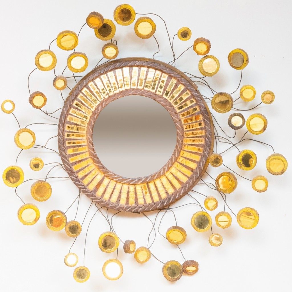 Chic resin mirror attributed to Edward Zajac brought $7,380. John Rosselli collection.