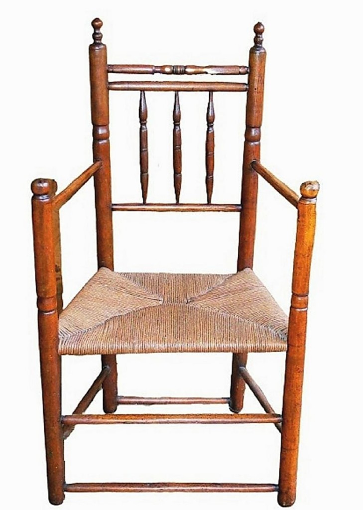 A rare Pilgrim chair from Seventeenth Century Plymouth County made its high estimate of $5,000.