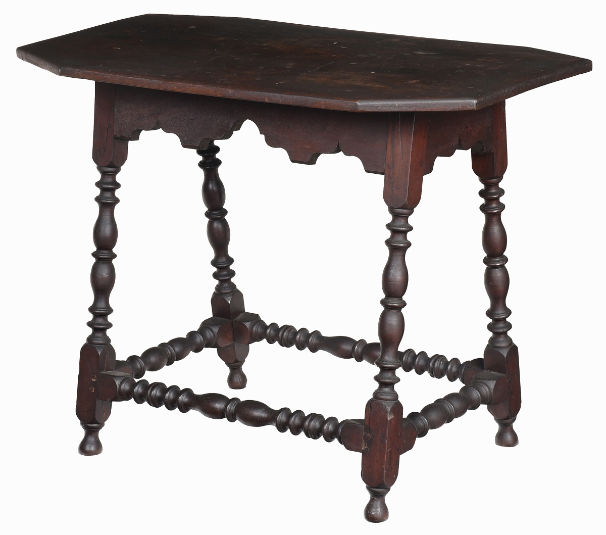 “It’s so over the top and so good. It really was an A-plus Boston table,” Brunk said of this Boston area William and Mary table from the Godfrey collection that sold to a private American collector on the phone for $135,300. He had sent the table for scientific analysis that confirmed that the top and rails were original ($25/35,000).