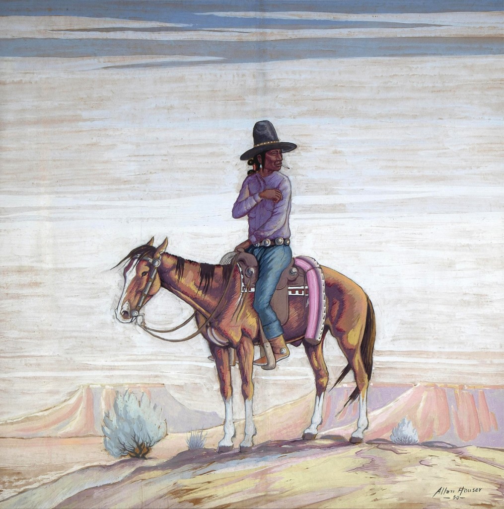 Blitch said “Indian Rider” by Allan Houser was among the largest two-dimensional works by the artist the auction house had ever handled. The mixed media measured 42 by 42 inches and came from the collection of artist Tony Abeyta. Both artists had connections to the Institute of American Indian Arts in Santa Fe. The work went out at $10,620.