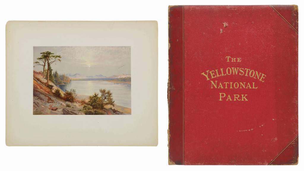 Ferdinand V. Hayden, The Yellowstone National Park, 1876, was a rare complete set and finished at $277,200, above its $180,000 high estimate. — Important Americana Furniture and Folk Art