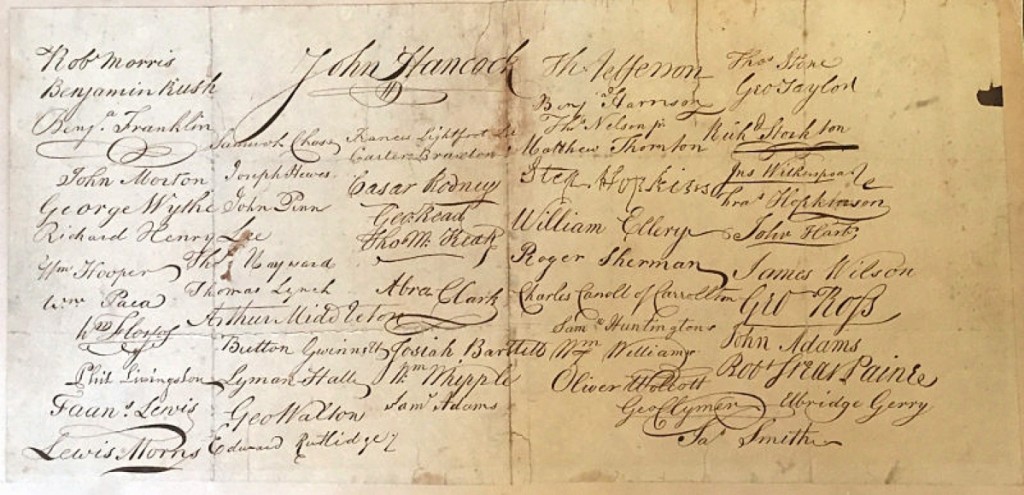 This original manuscript maquette that featured the signatures of all 56 signers of the Declaration of Independence may have been the highest priced work on offer in the show. Garrison, N.Y., dealer, Bruce Gimelson had priced the document, made by Benjamin Tyler for his 1818 engraved example of the Declaration, priced at $350,000. It had not sold by the time the show wrapped.