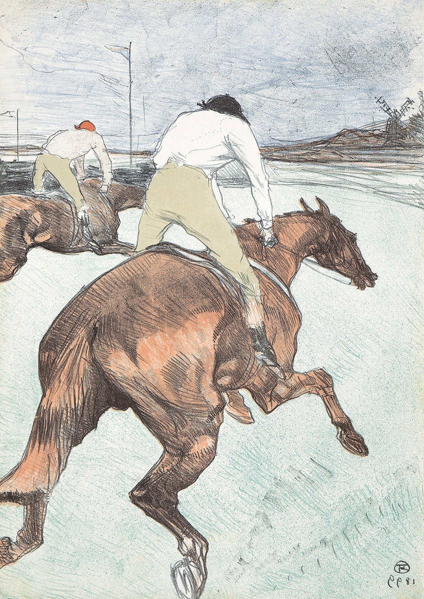 Conveying the raw energy and speed on the racetrack was Belle Époque master Henri de Toulouse-Lautrec’s (1864-1901) 1899 Le Jockey, which was bid to $57,600, just below high estimate.
