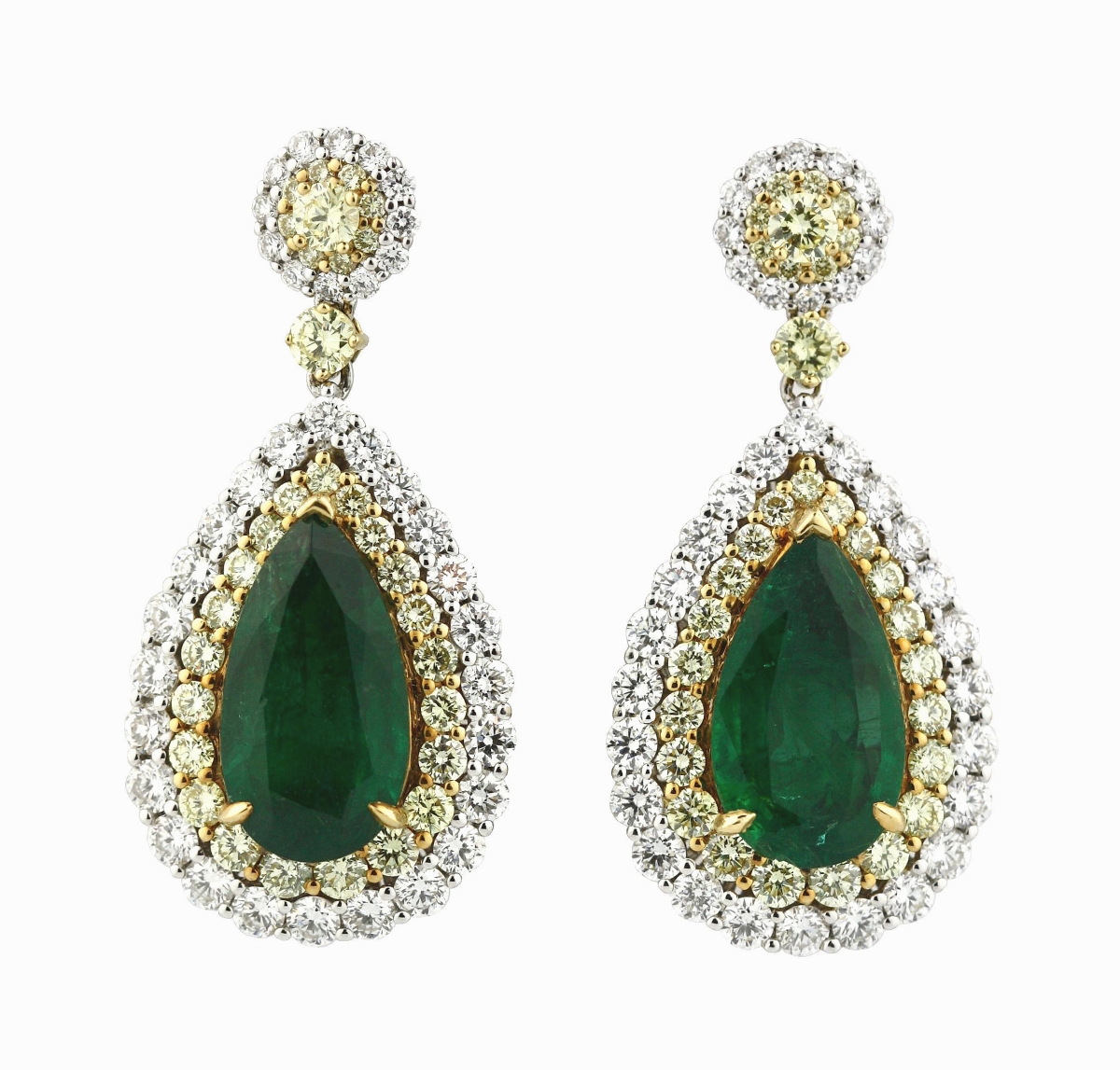 A Palm Beach buyer paid $18,000 for this pair of emerald and diamond earrings that was accompanied by a GIA report; it was the second highest price in the sale ($30/50,000).