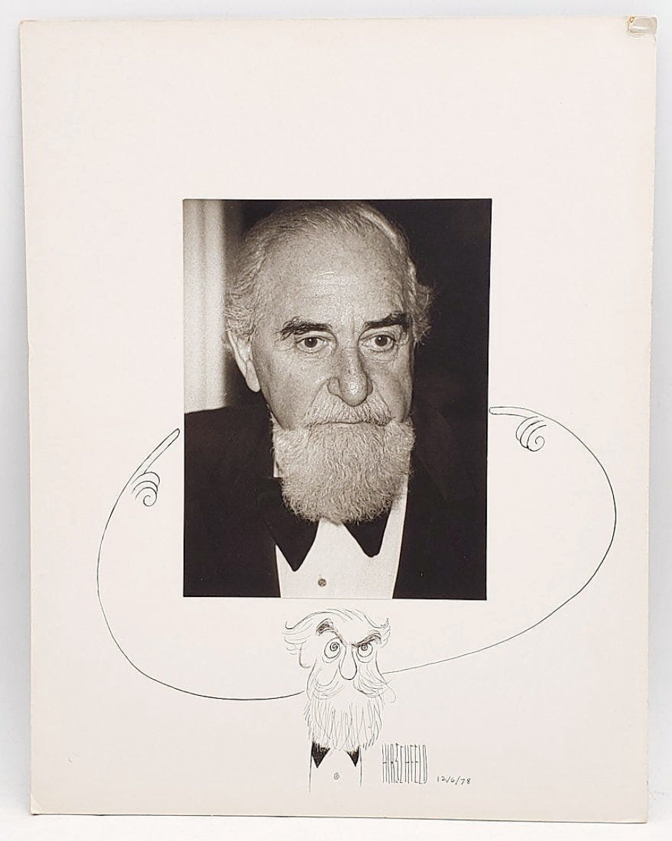 Al Hirschfeld was not content with just a signature as he drew a self-portrait caricature of himself beneath the photo by Rankin-Smith. This example produced the highest of any in the sale, taking $2,580.