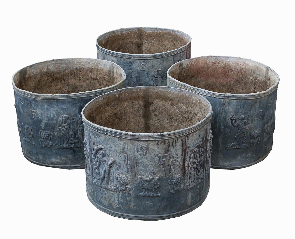 It was either the siren call of spring or their provenance to the estate of Peggy Mellon, but this set of four baroque-style basins cast in lead, likely late Nineteenth/early Twentieth Century, tripled their high estimate to sell for $31,720.