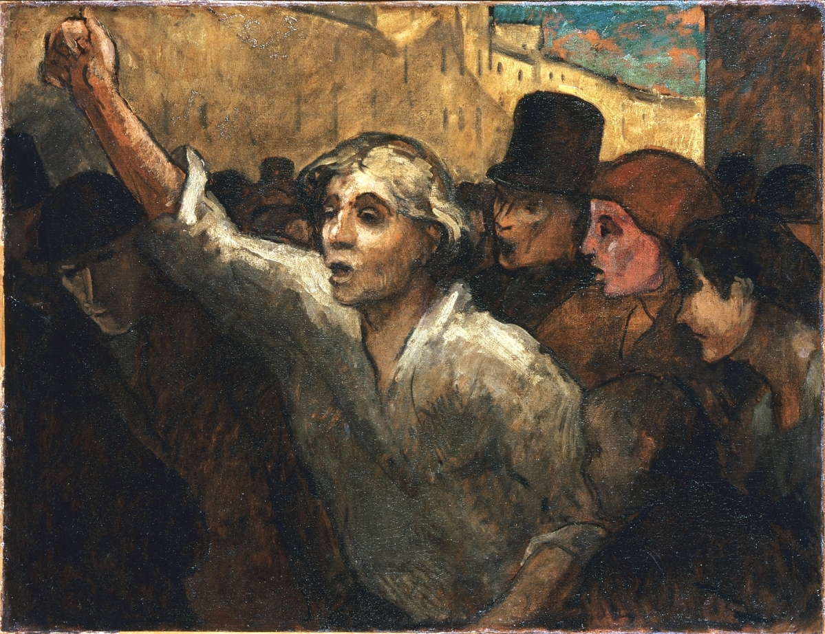 Honoré Daumier, “The Uprising,” 1848 or later, oil on canvas, 34½ by 44½ inches, acquired 1925.