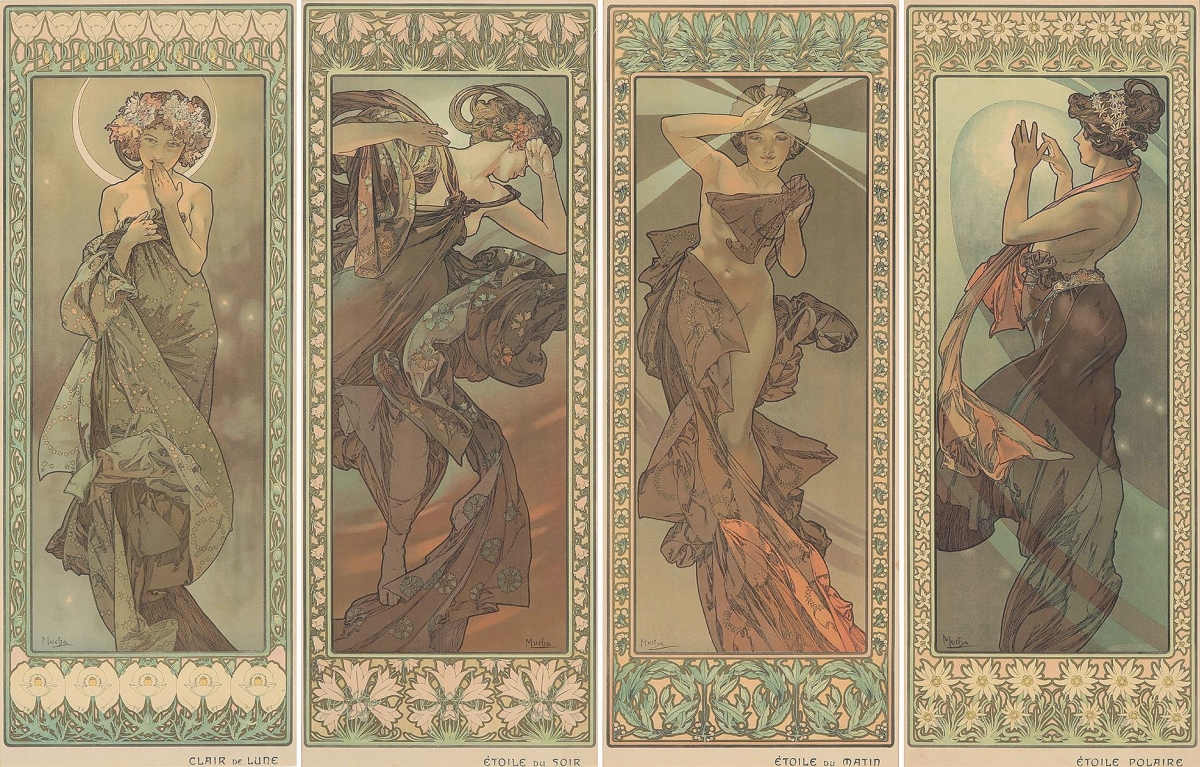 Alphonse Mucha 'Moet & Chandon: La Festival Du Champagne' Decorative Mirror