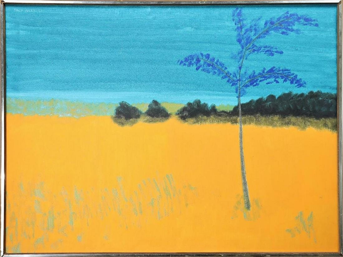 March Avery, daughter of Milton Avery, was represented by a large oil on canvas landscape painting that brought $16,380.