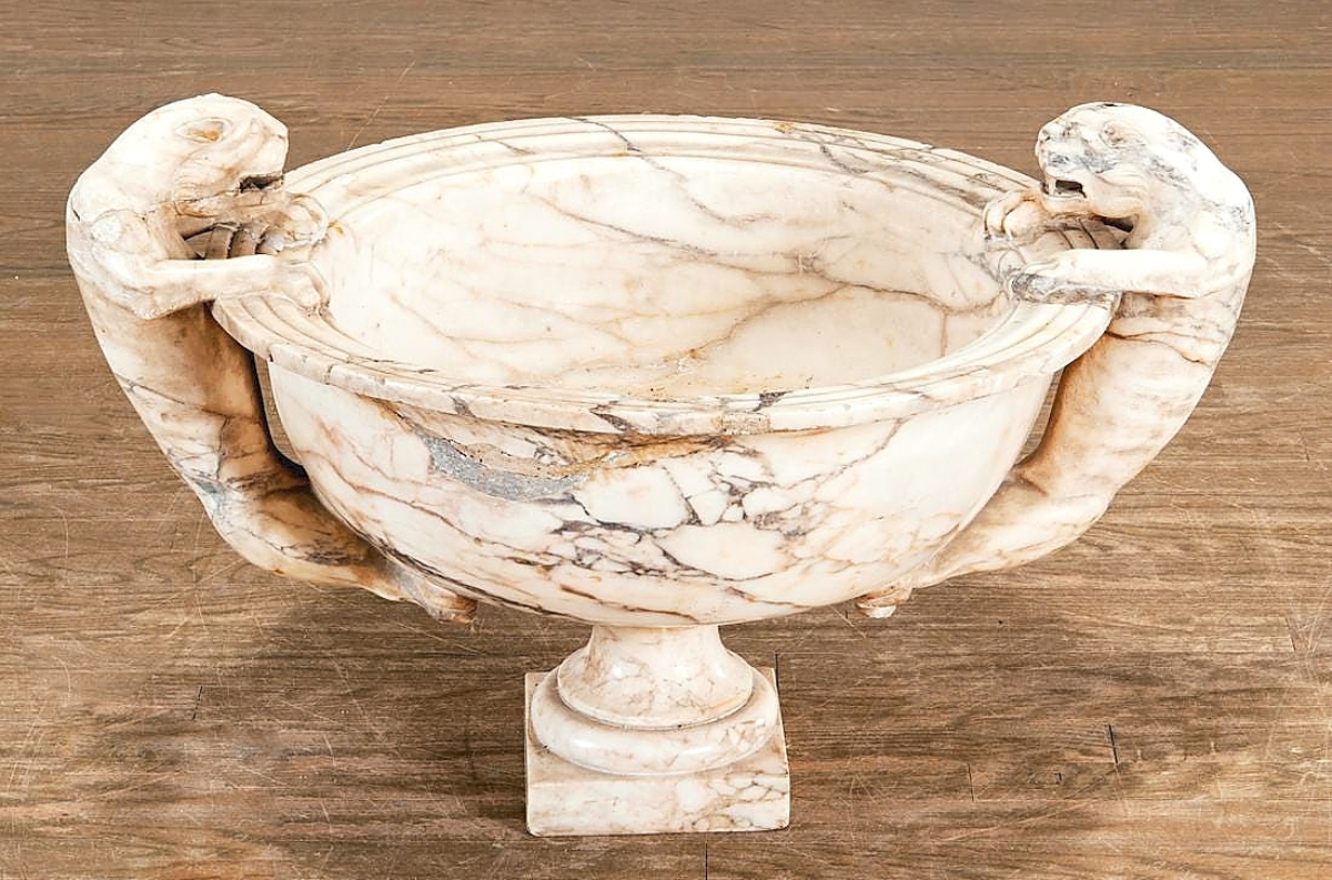 The top lot over the three days was this antique monumental pavonazzetto marble cantharus urn, circa Fifteenth Century, which sold to a Parisian bidder for $475,000 the first day, nearly 200 times its high estimate.