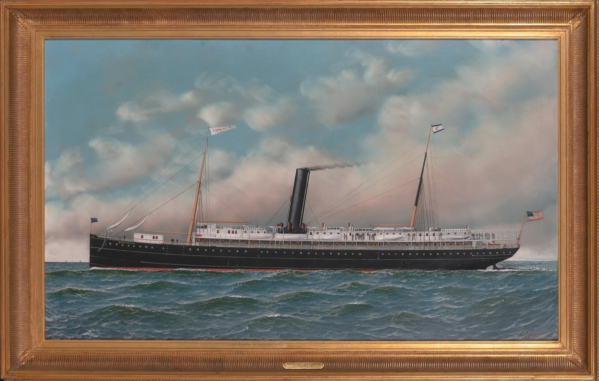 “We do well with Jacobsen but even that was a surprise, but it was large — bigger than his usual format, which I think helped push it over the edge,” Bill Fiddler said of the $44,100 realized by Antonio Nicolo Gaspar Jacobsen’s “American Liner Comanche, Clyde S.S. Company.” It was purchased by a New York City collector ($10/15,000).