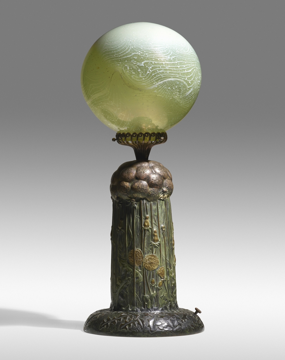 Setting an auction record for any work by Tiffany Studios, this Dandelion lamp sold for $3,750,000 to an agent. It was created for Paris’ Exposition Universelle in 1900 and would also go on exhibit at the 1901 Pan-American Exposition in Buffalo, N.Y. The lamp was a discovery, its whereabouts unknown since its manufacture. It had been sitting in a Virginia home for at least 70 years. David Rago said, “It was a masterpiece... It was just a gem of American Art Nouveau by a master craftsman at a master studio.”