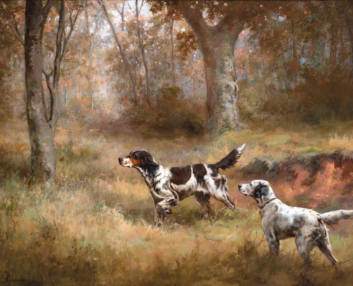 The second highest price of the day — $47,250 — was fetched for “Bird Dogs” by Percival Leonard Rosseau. Bill Fiddler said it was a very popular lot and he was not surprised that it outperformed expectations ($25/45,000).