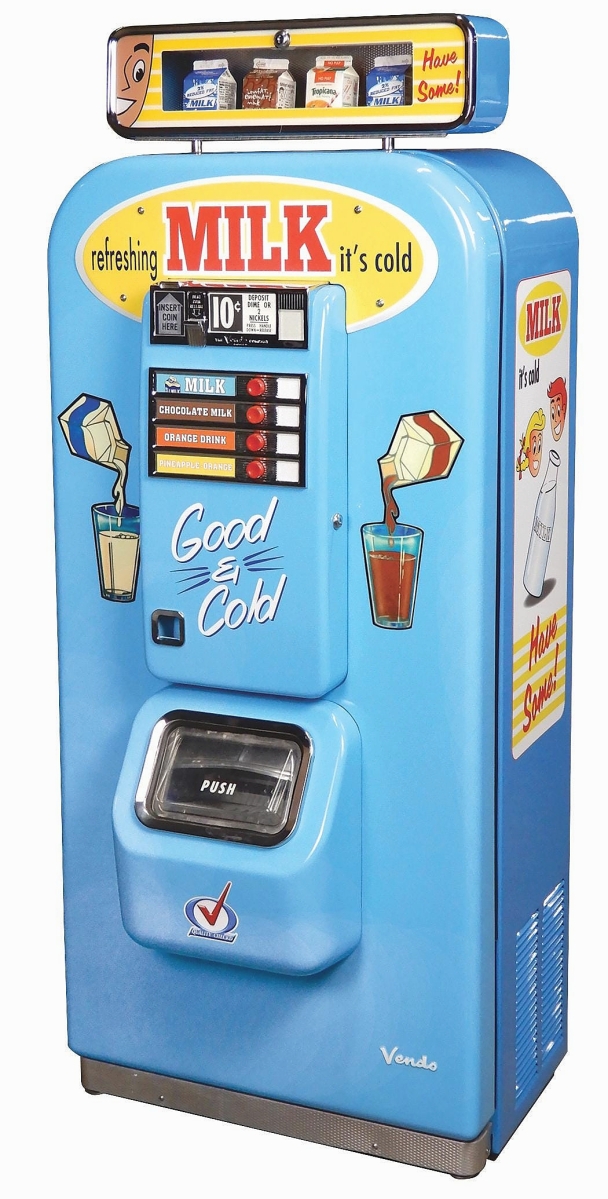 On the second day, the top selling coin-op was this rare circa 1950 vending machine that for 10 cents would vend four flavored drinks — plain and chocolate milk and orange and pineapple-orange flavored drinks. Restored to working condition, it left the gallery at $10,455.