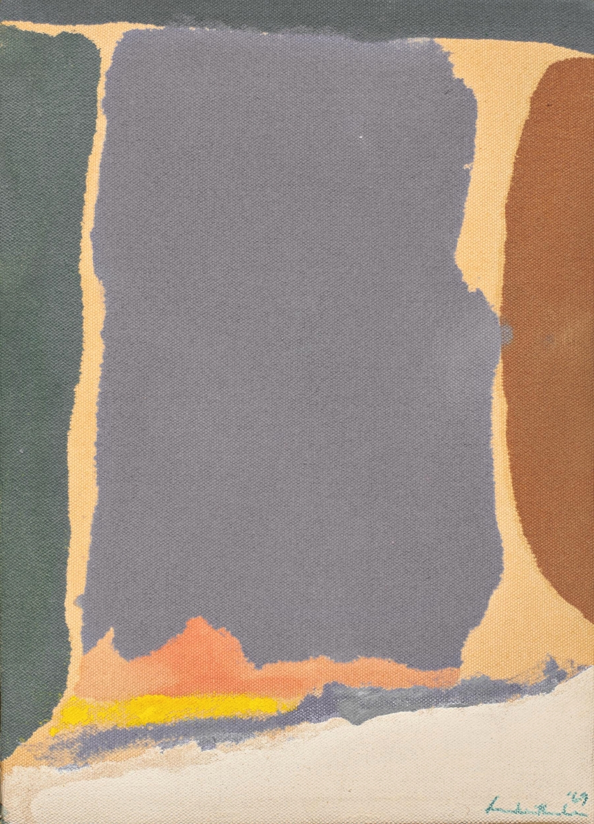 Grogan’s fine arts director, Georgina Winthrop, indicated that this small, untitled acrylic painting by Helen Frankenthaler was one of her favorite works in the sale. It had been a gift from the artist, so inscribed, and it sold for $102,000.