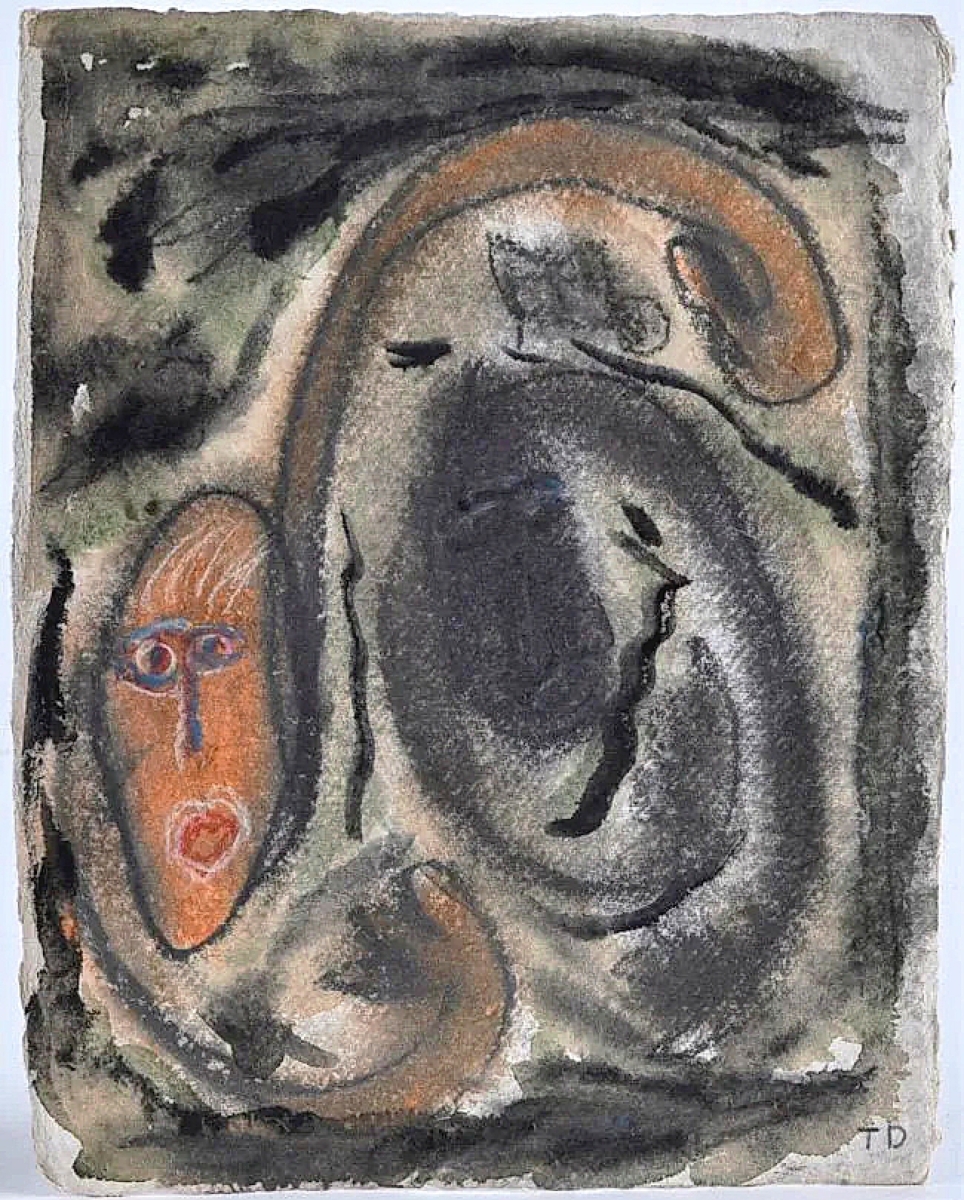 Of all the works in the sale, Ledbetter was most pleased to have offered this painting on paper by Thornton Dial. It had provenance to Bill Arnett and the Souls Grown Deep Foundation and sold for $5,166. It measured 9 by 11½ inches.