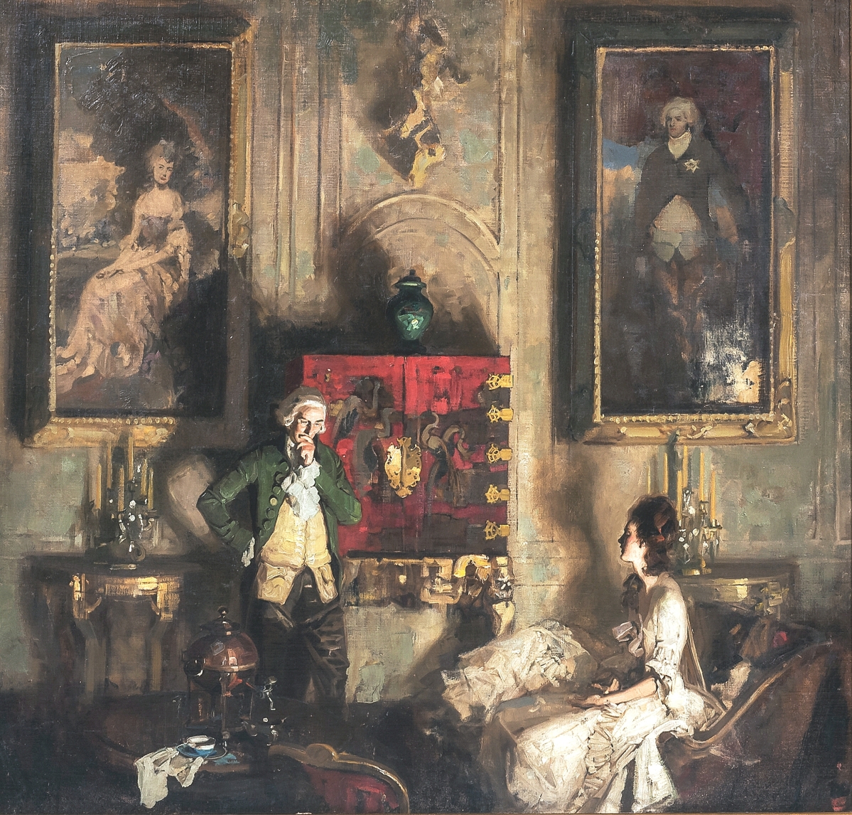 For a third-place finish, “Royal Colony-Colonial Scene,” done in oil on canvas by Dean Cornell, sold for $32,500. It had provenance to the Ritz-Carlton in Boston, and Robin Starr said it had a great sense of nostalgia ($12/18,000).